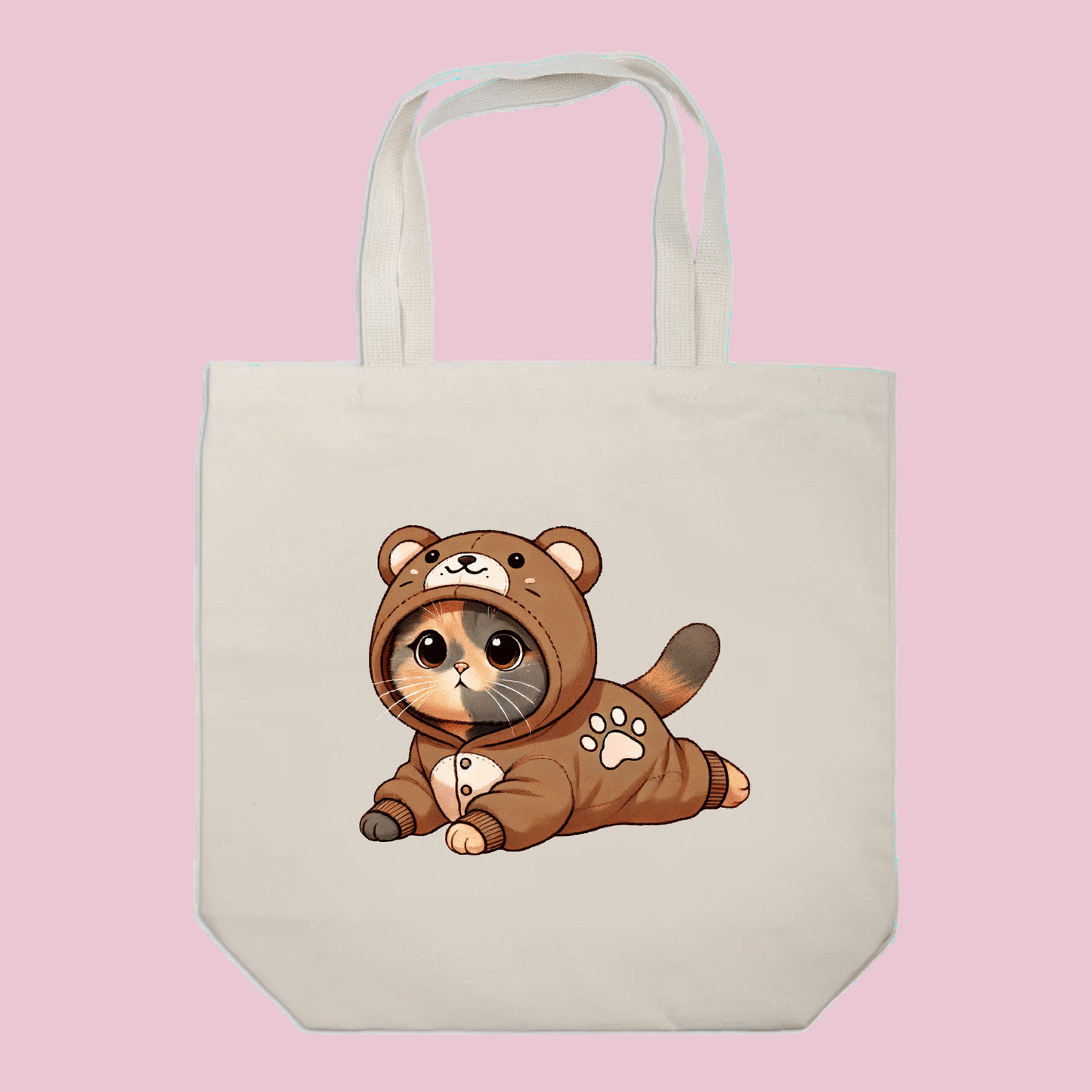 Bear Kitty Tote Bag