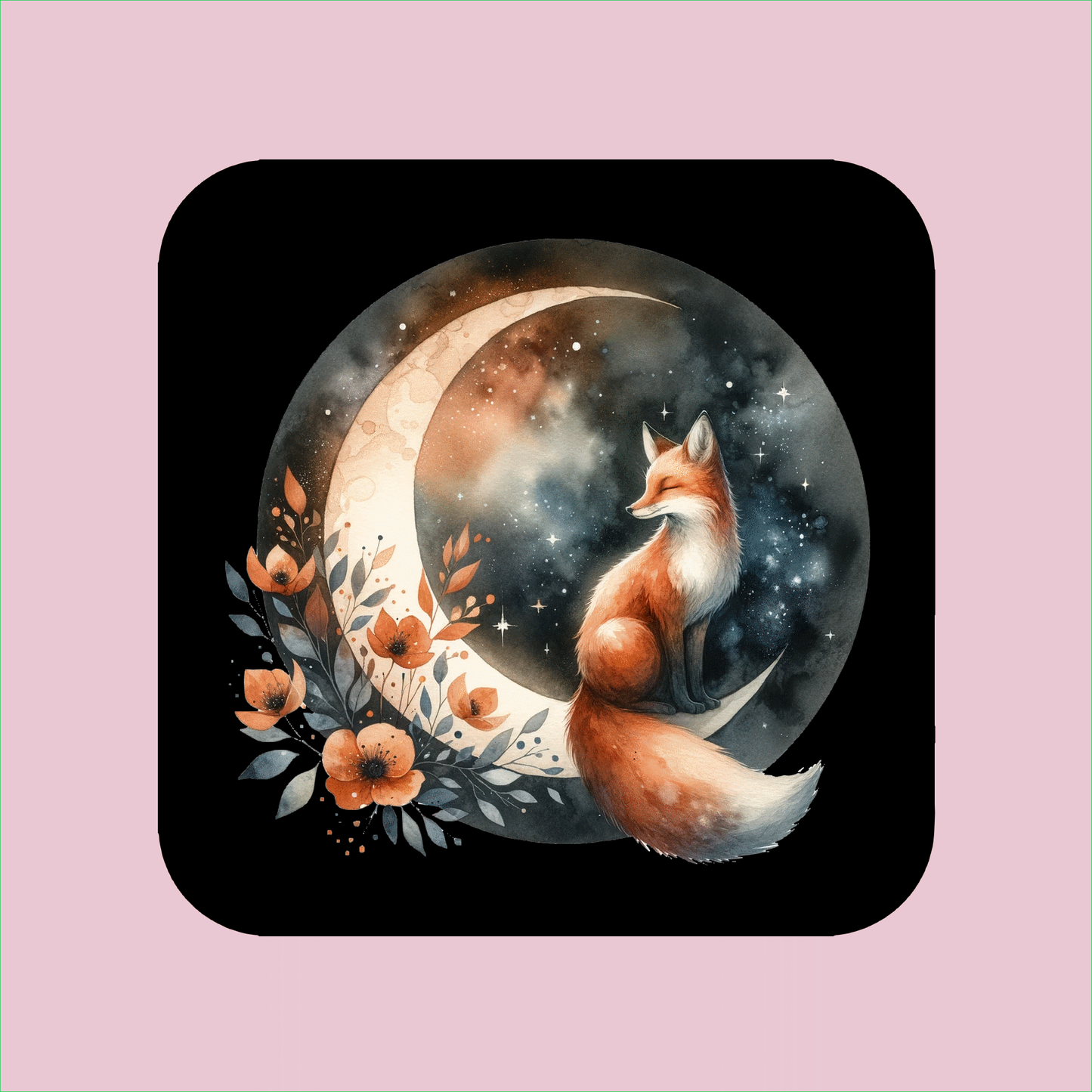 Fox & Moon Magnet