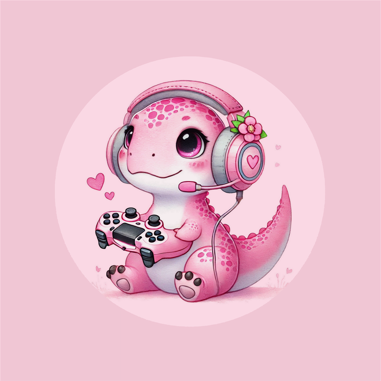 Gamer Girl Dino Coaster