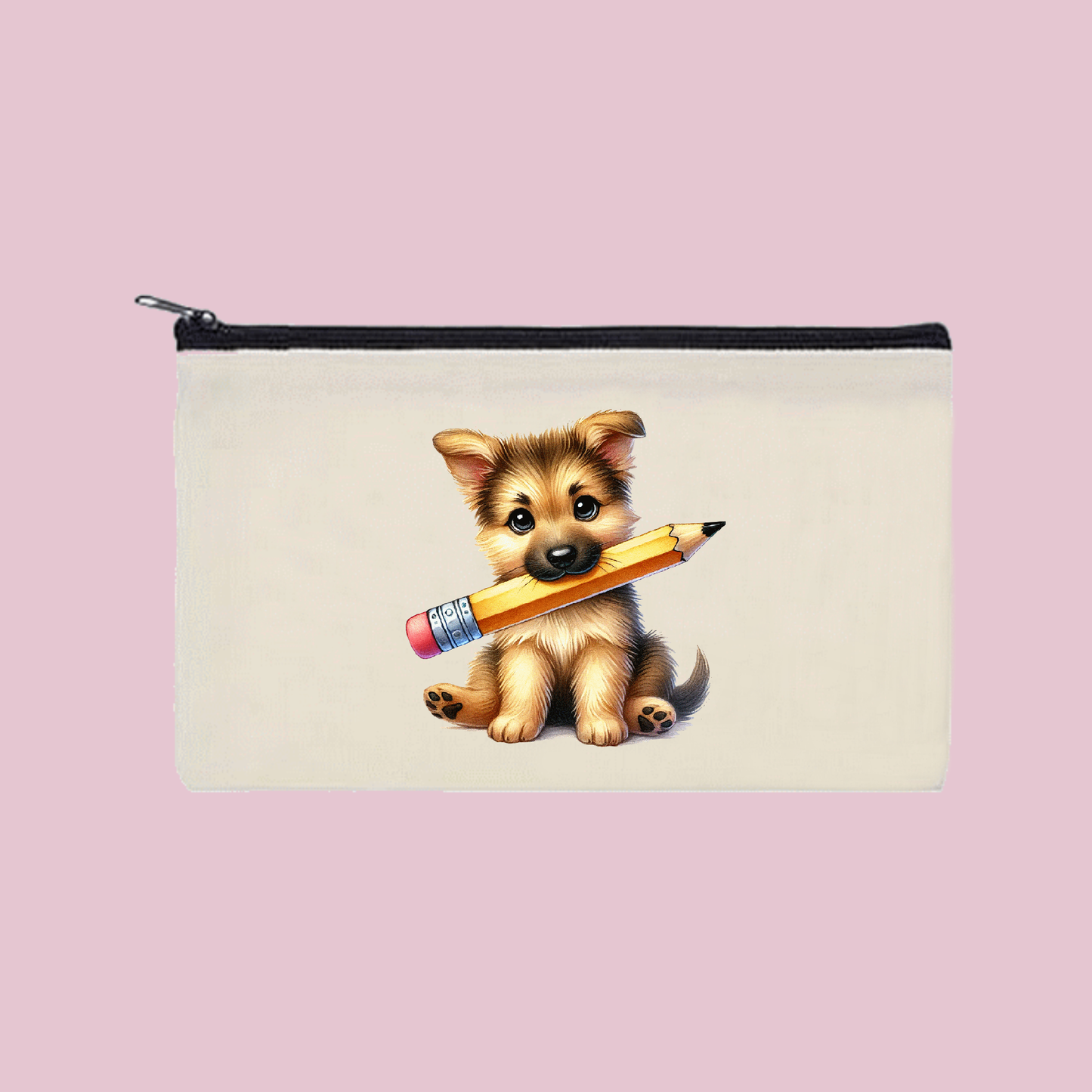 German Shepherd Puppy Zipper Bag