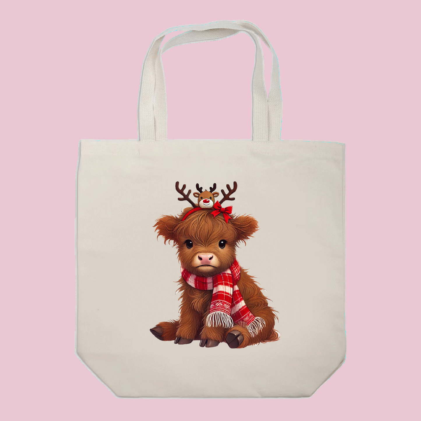 Highland Cow - Christmas Tote Bag