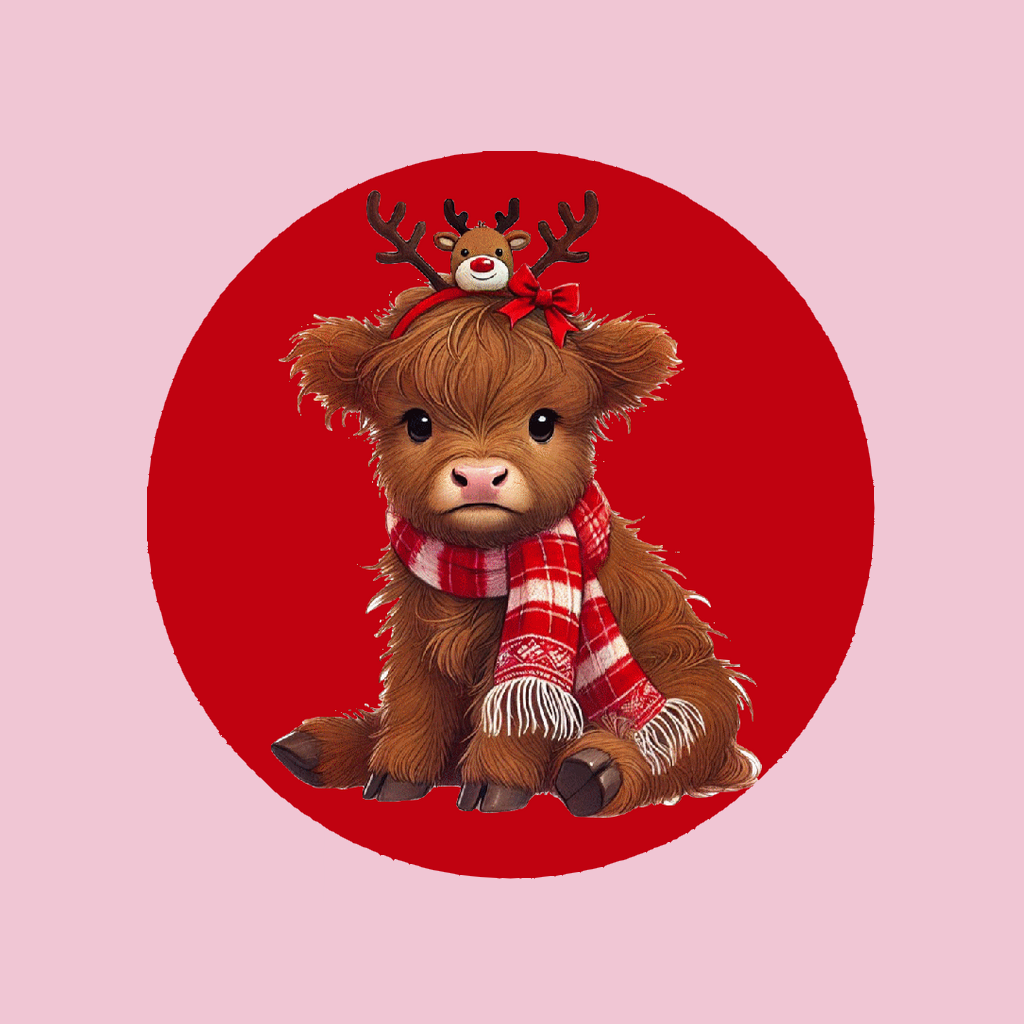 Highland Cow - Christmas Coaster