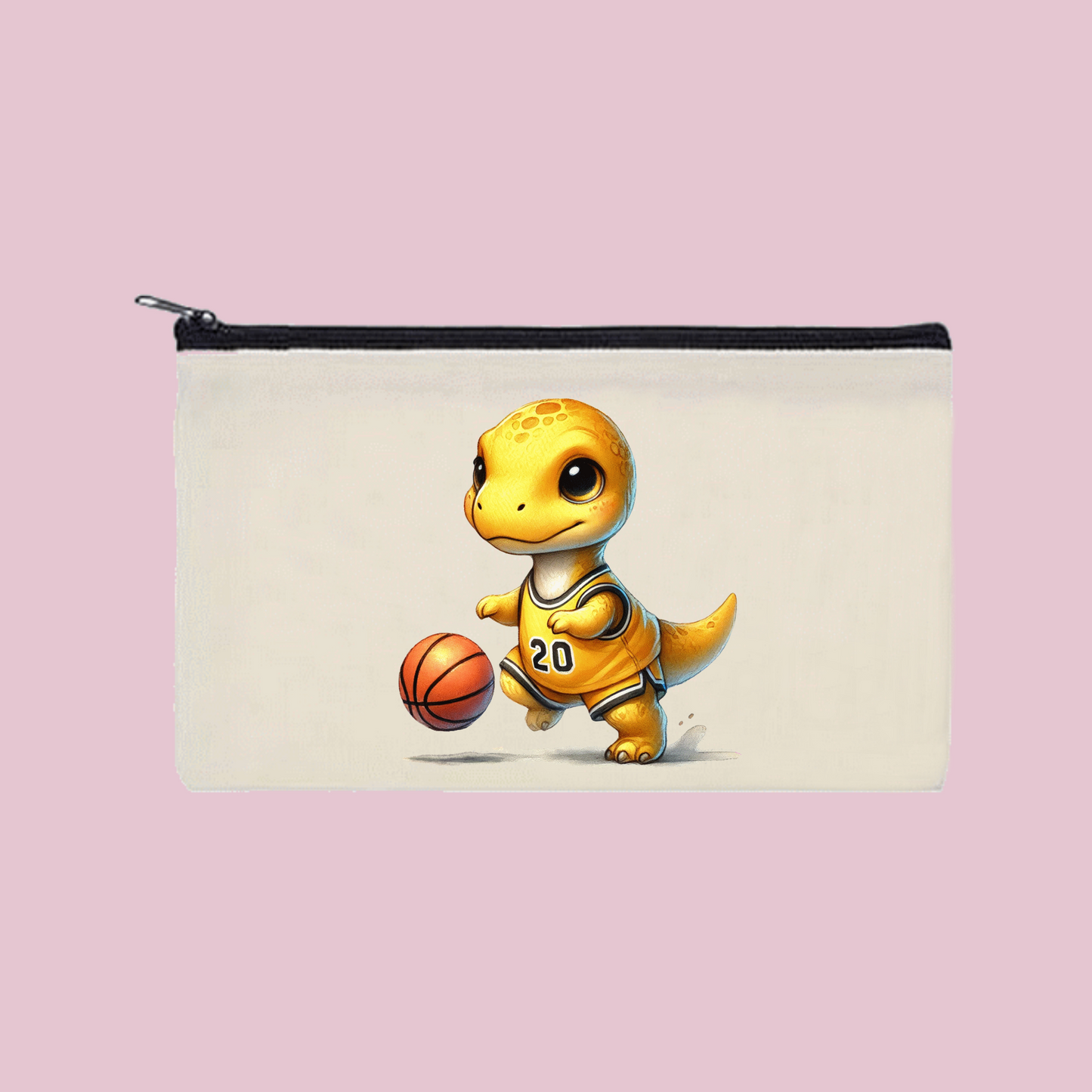 Basketball Dino Zipper Bag
