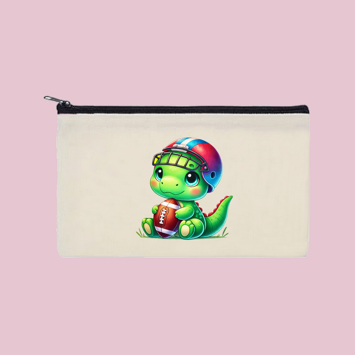 Football Dino Zipper Bag