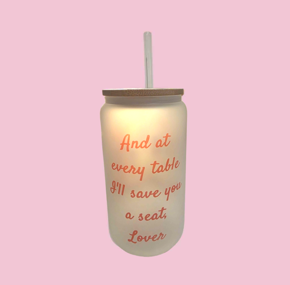 Pink Melody - Ragdoll Frosted Glass Tumbler