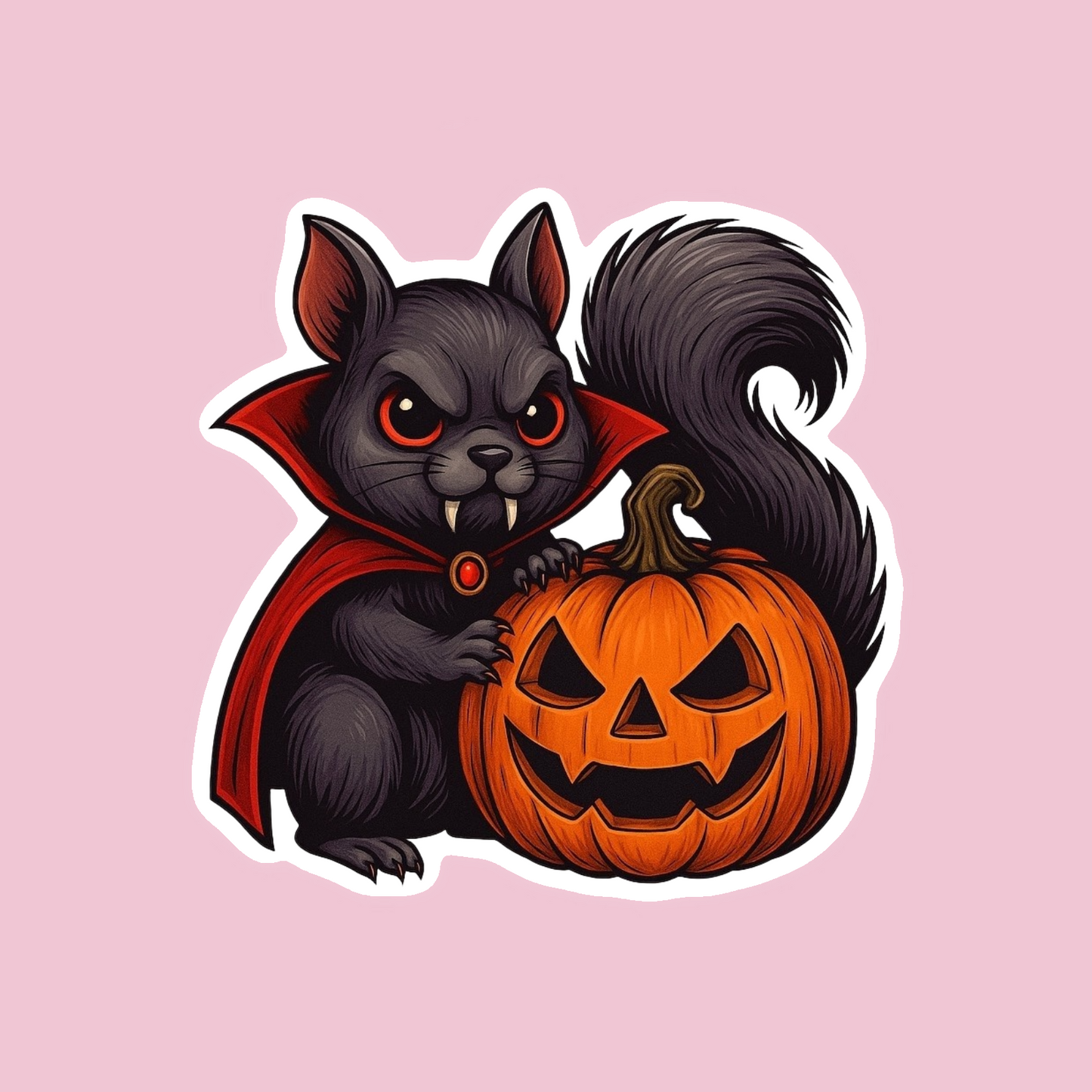 Vampire Squirrel Sticker