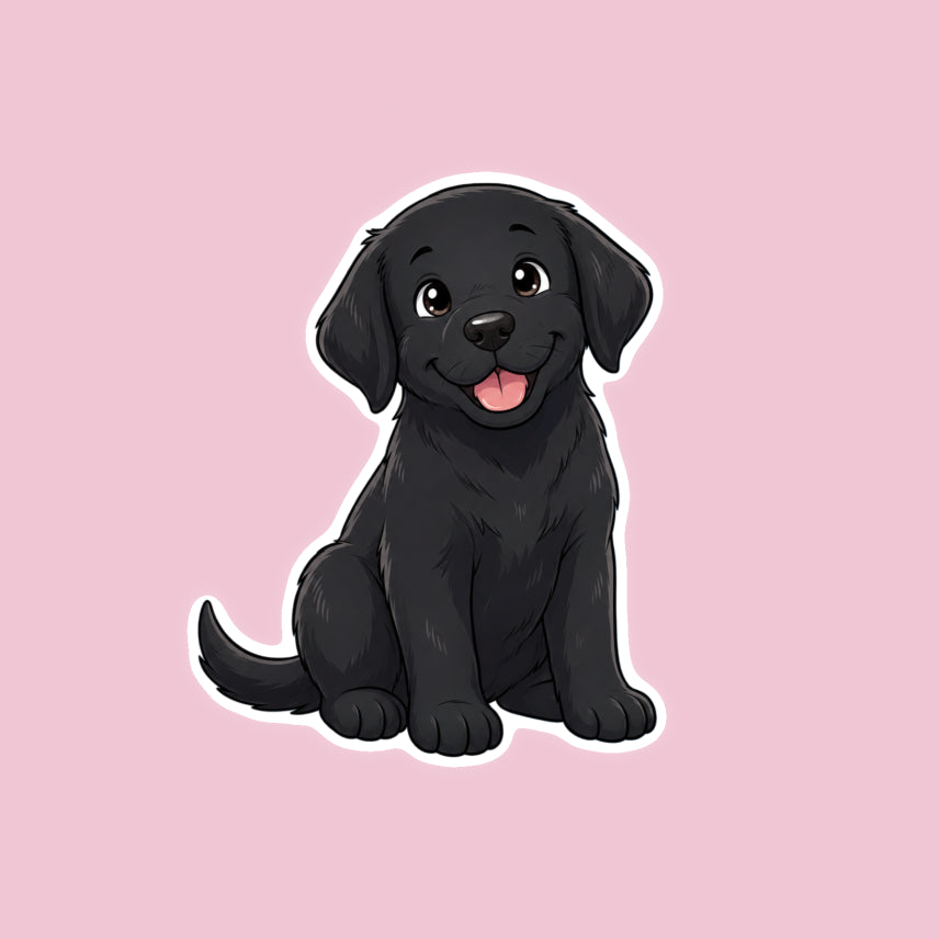 Autocollant Labrador Noir
