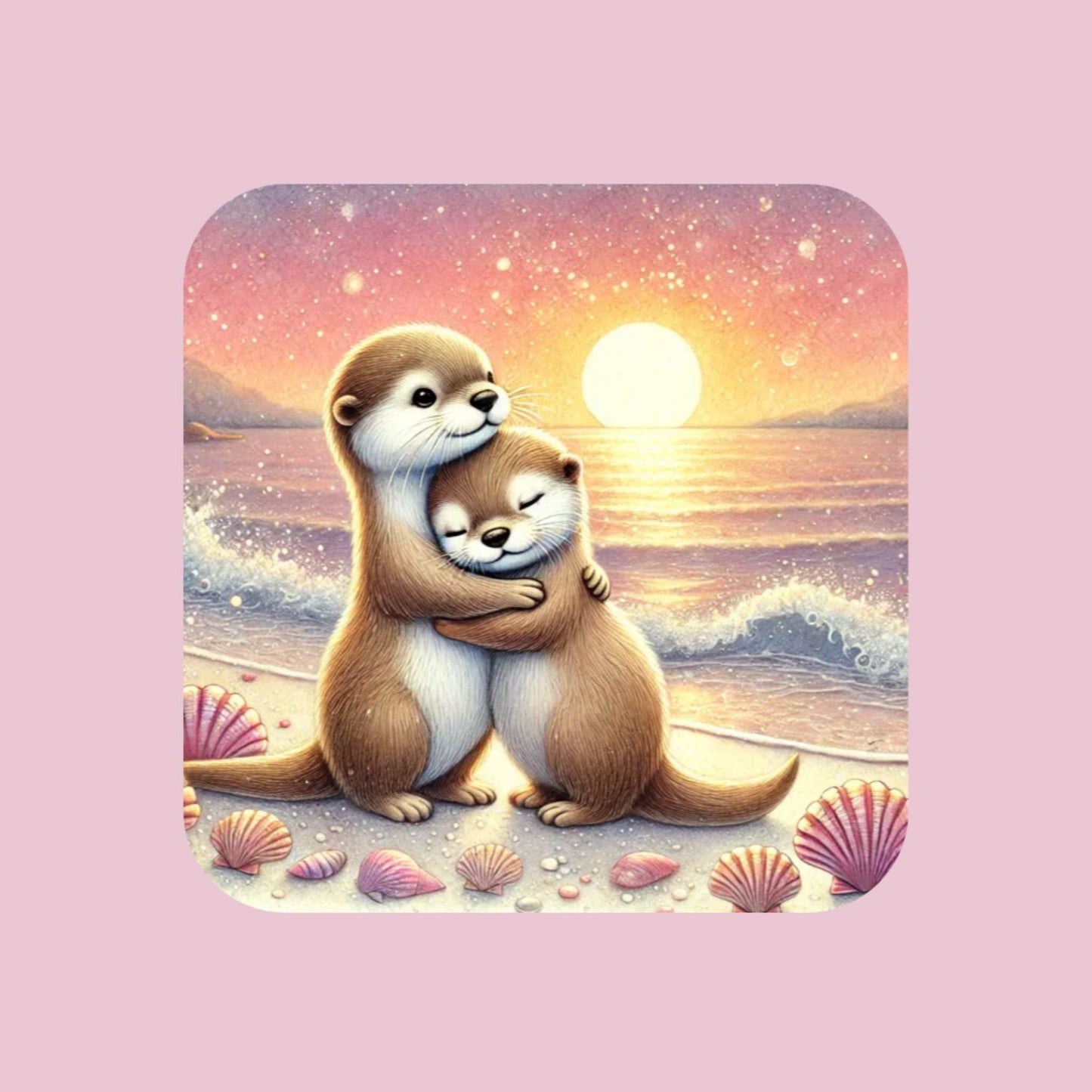 Sunset Otters Magnet