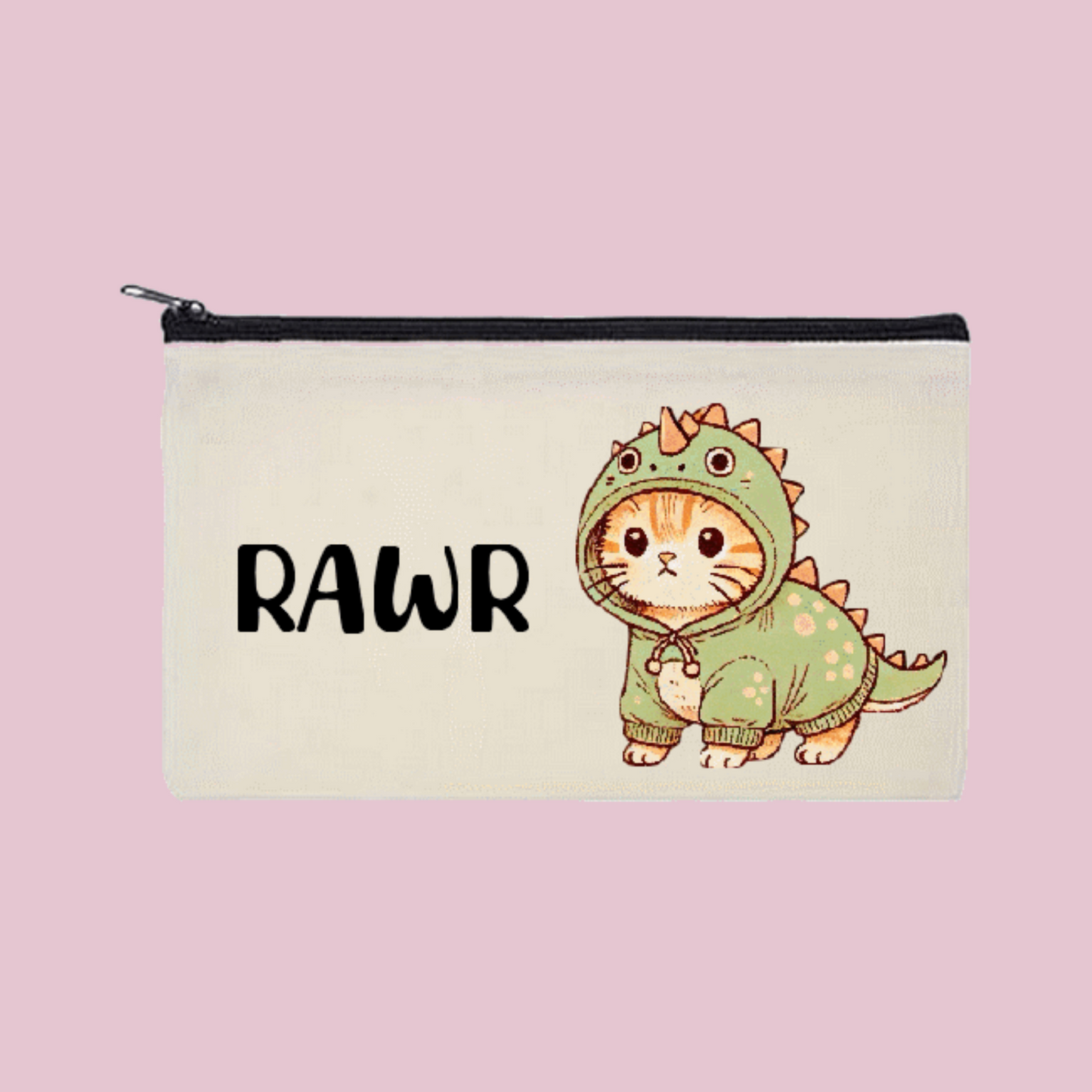 Dino Kitty Zipper Bag