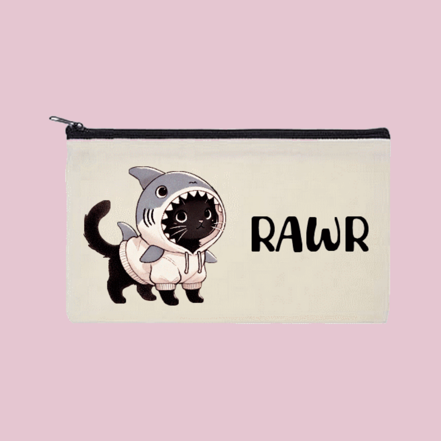 Shark Kitty Zipper Bag