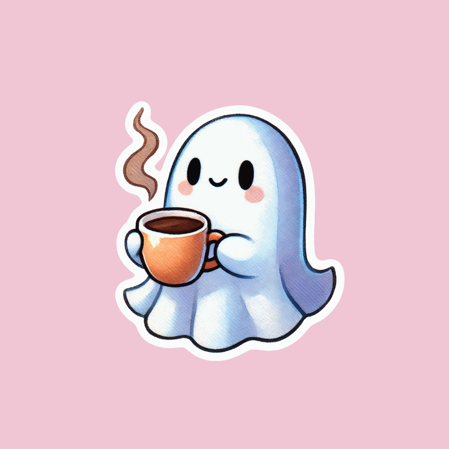 Ghost & Coffee Sticker