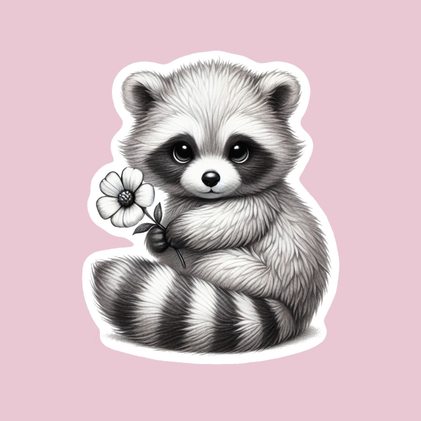 Autocollant Raton Laveur