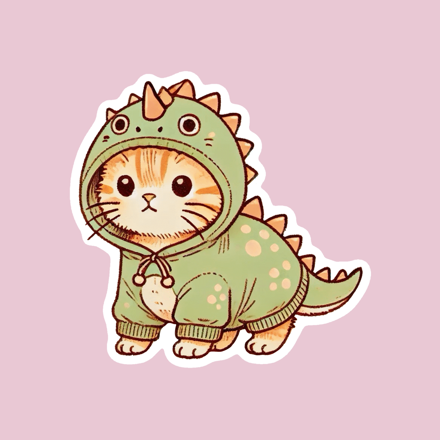 Autocollant Chaton Dino