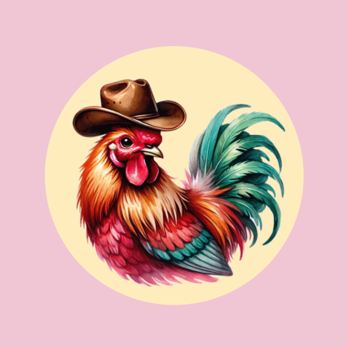 Sous-verre Coq Cowboy
