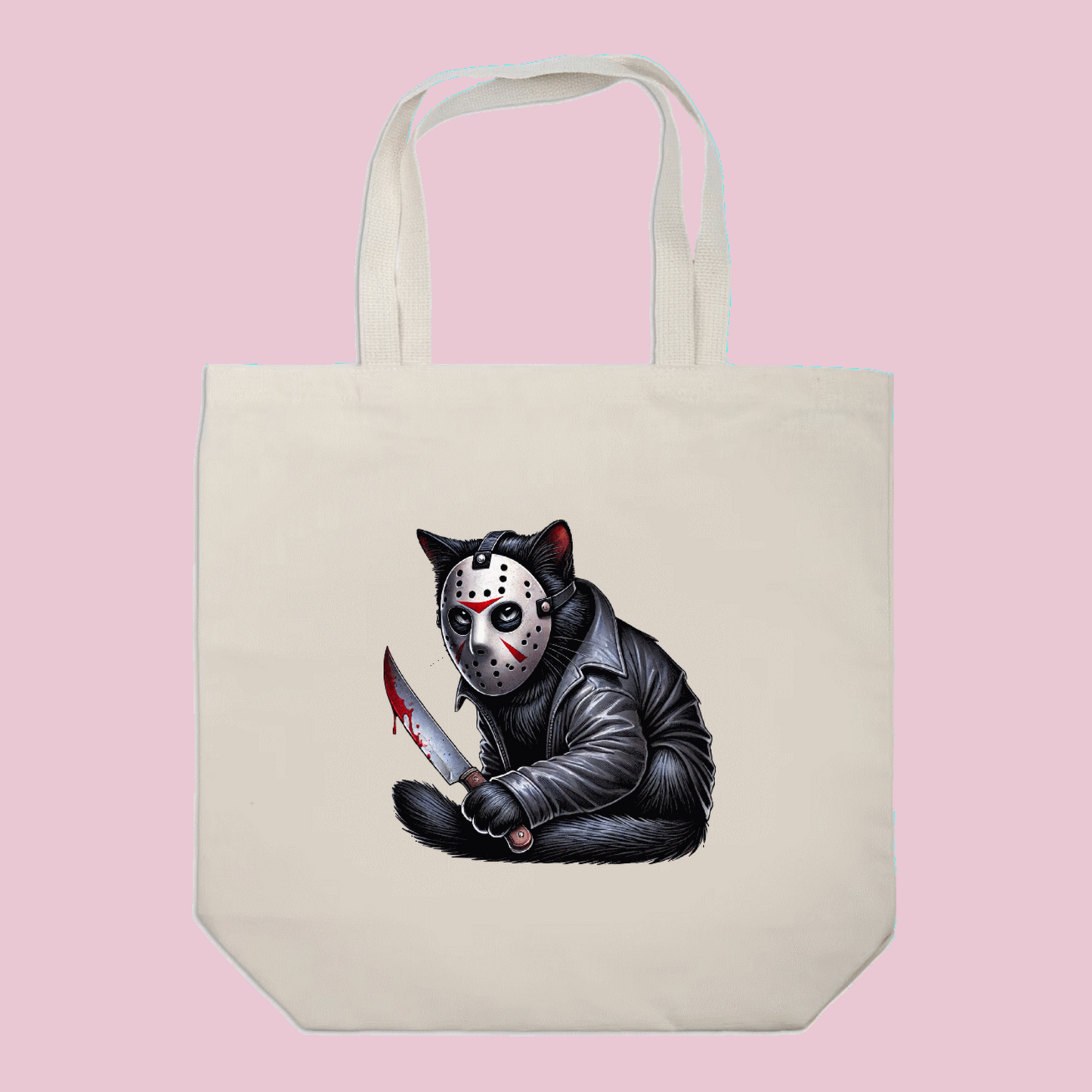 Creepy Killer Cat Tote Bag