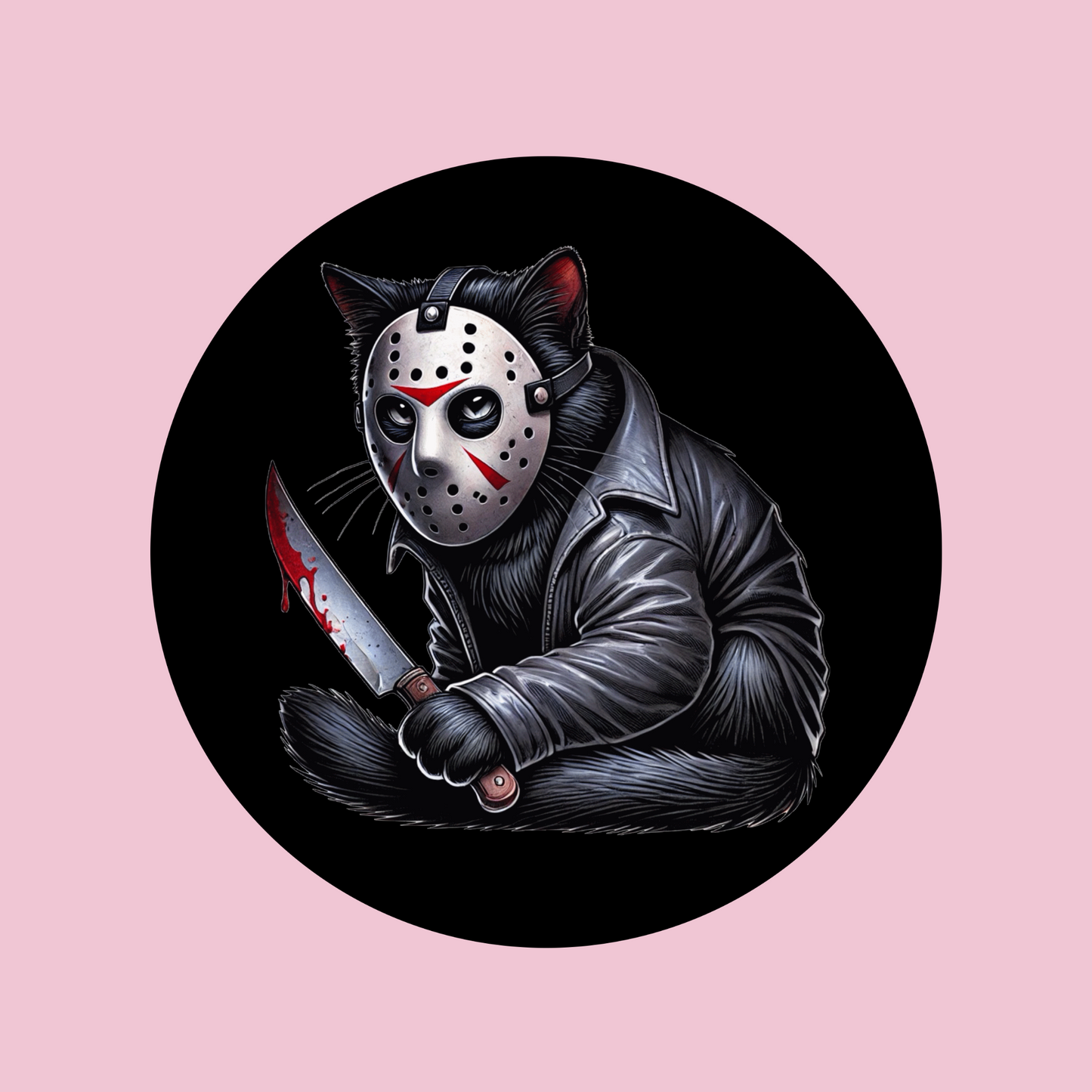 Creepy Killer Cat Coaster