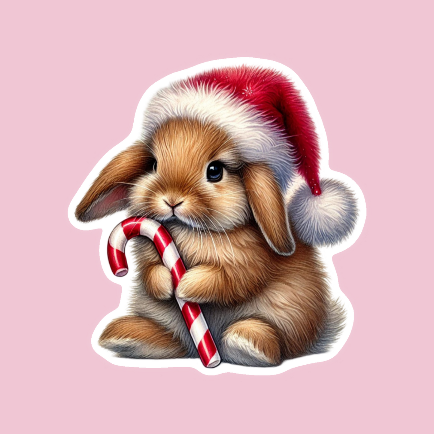Autocollant Lapin - Noël