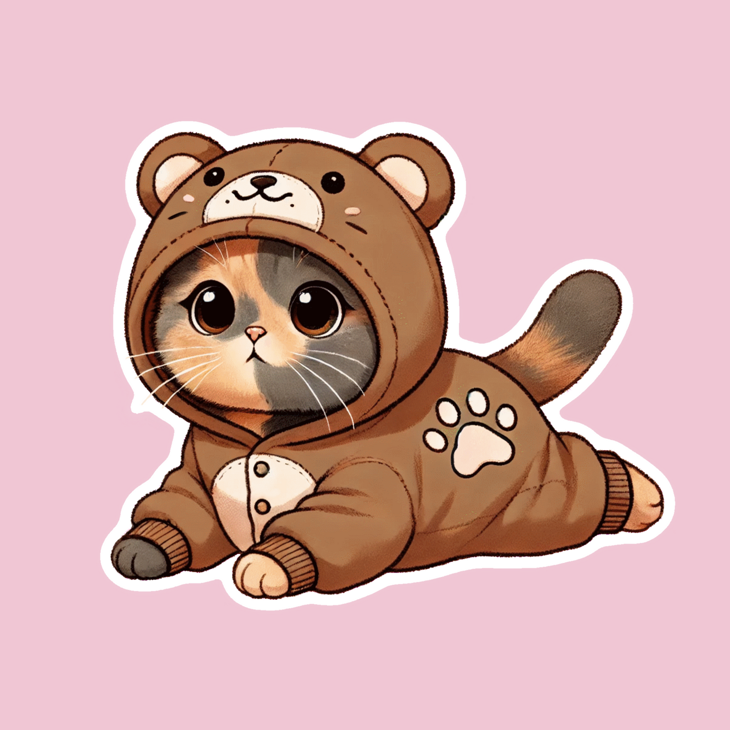 Autocollant Chaton Ourson