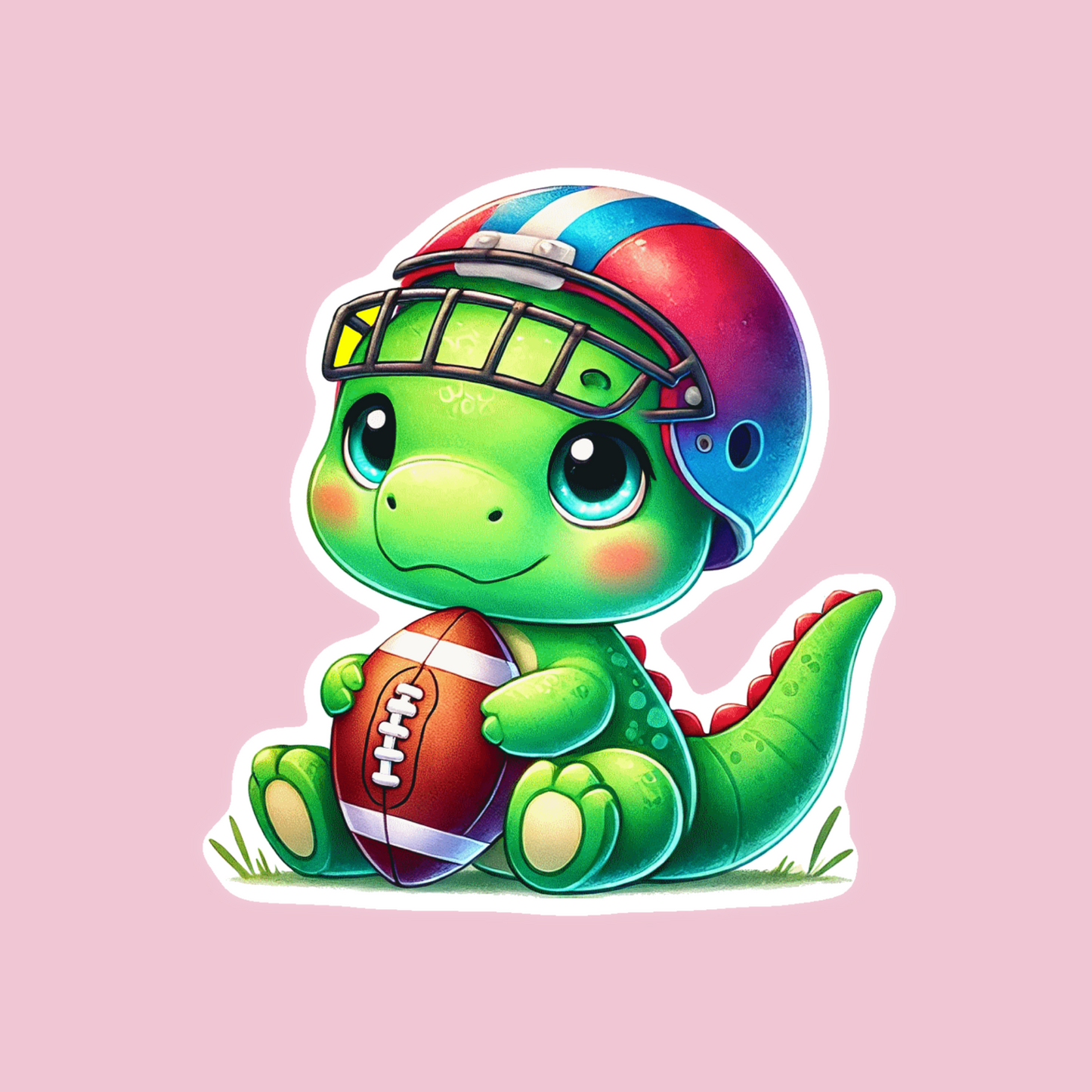 Football Dino Sticker