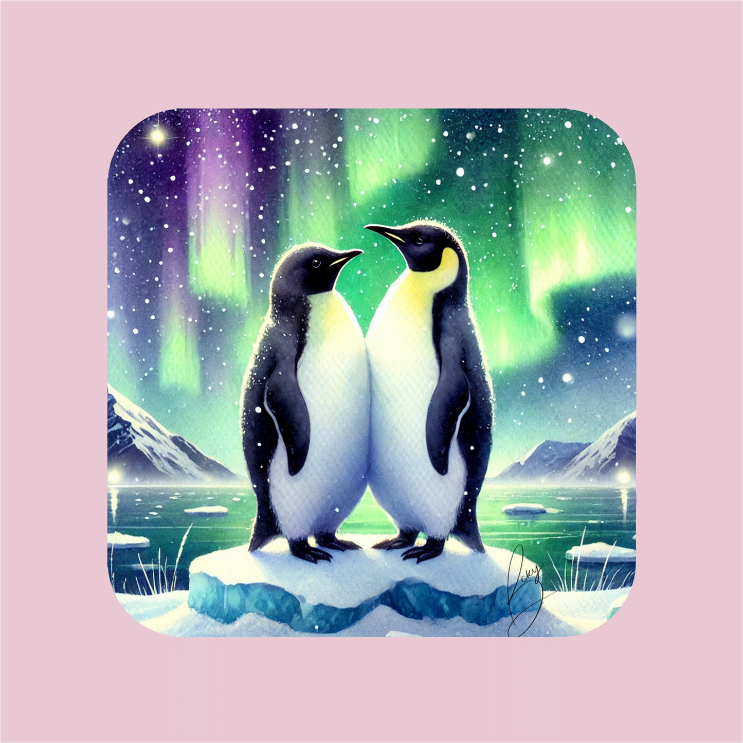 Penguins in Love Magnet