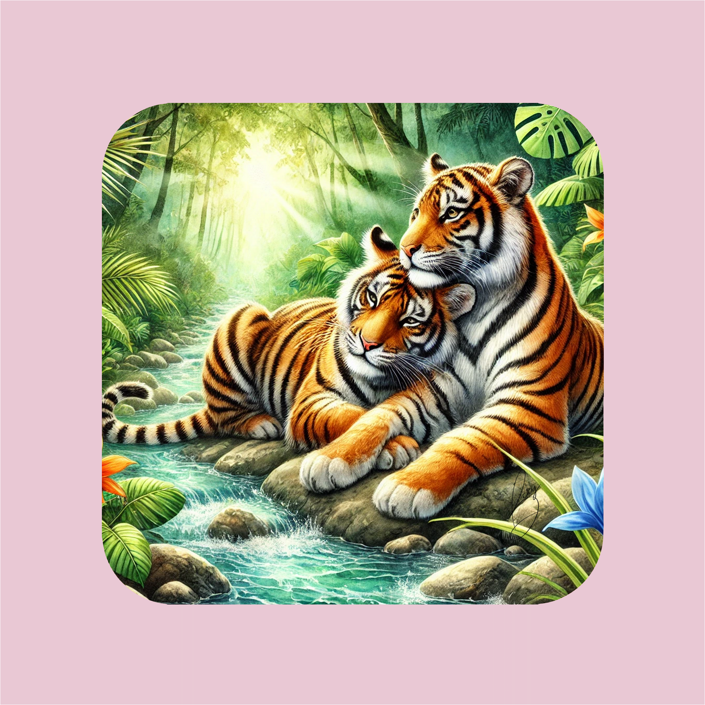 Tigers in Love Magnet