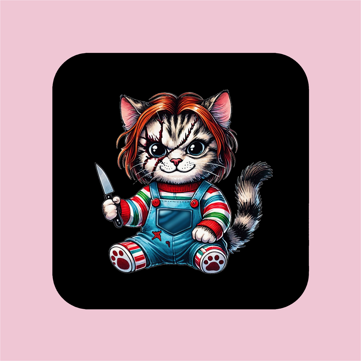 Aimant Chat Poupée Horreur