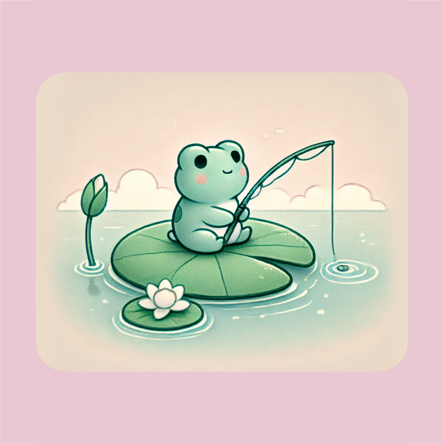 Tapis de Souris Grenouille Pêcheur
