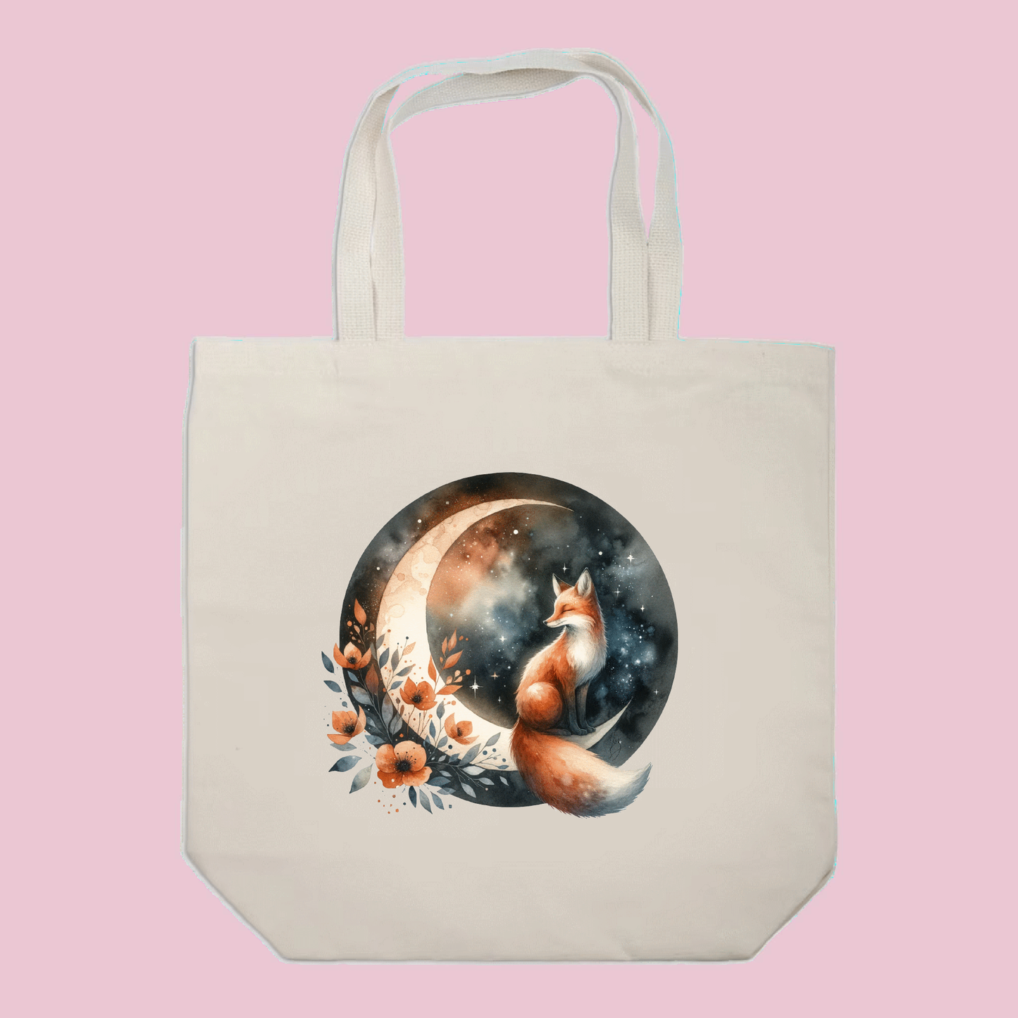 Fox & Moon Tote Bag