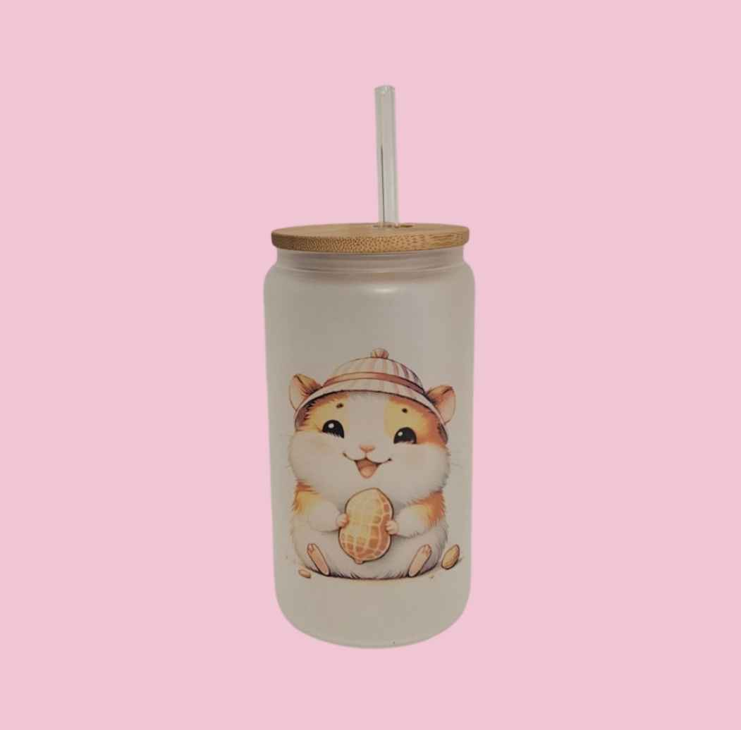 Hamster Frosted Glass Tumbler