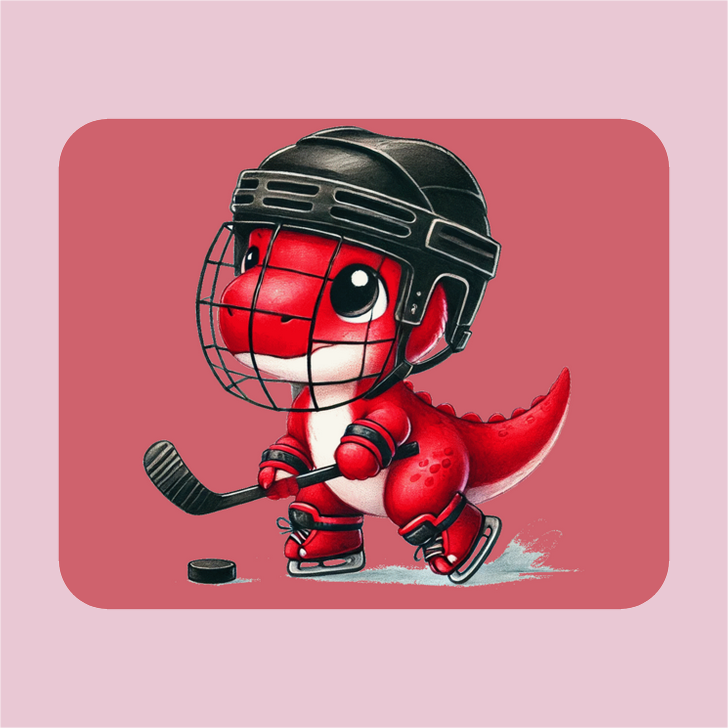 Hockey Dino Mouse Pad