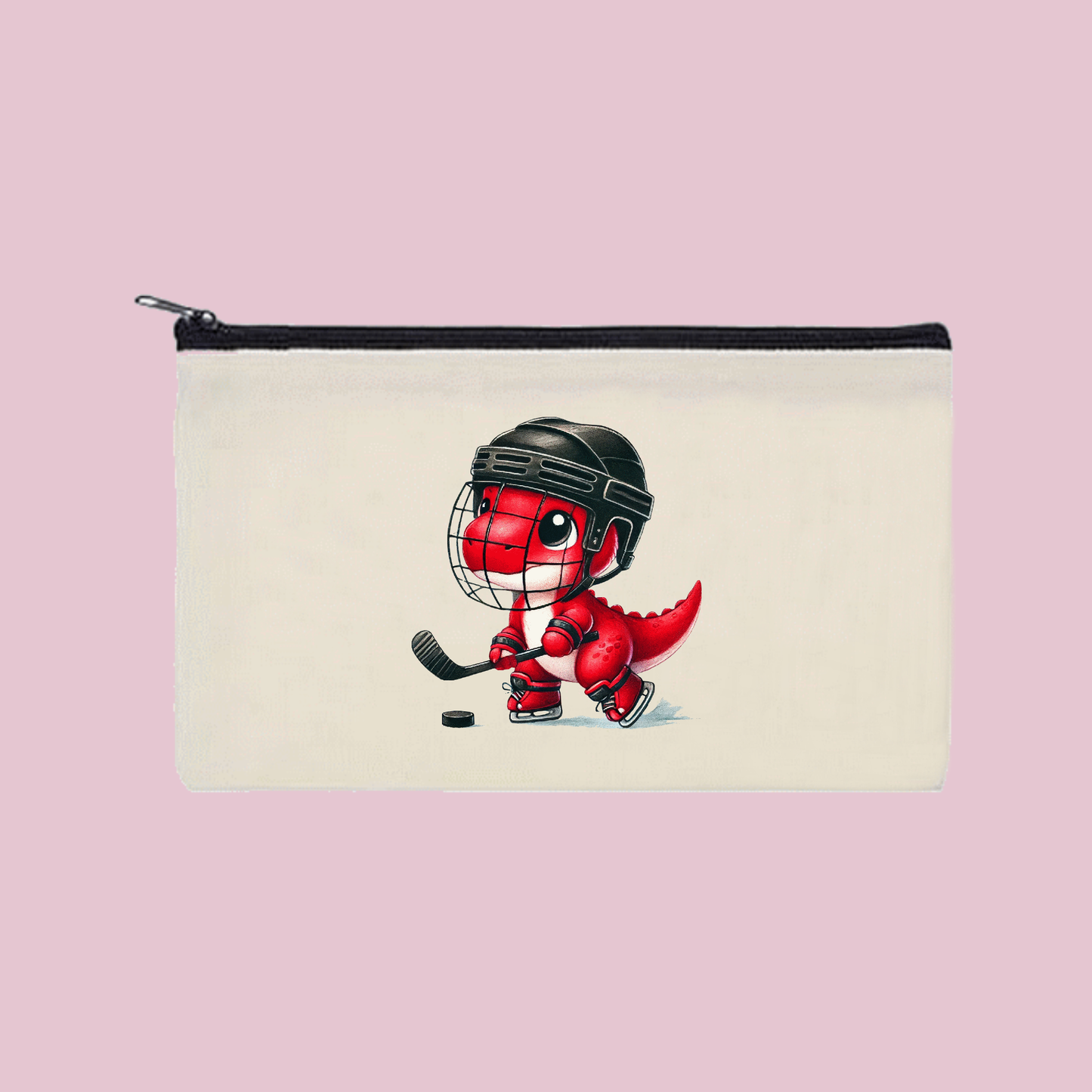 Hockey Dino Zipper Bag