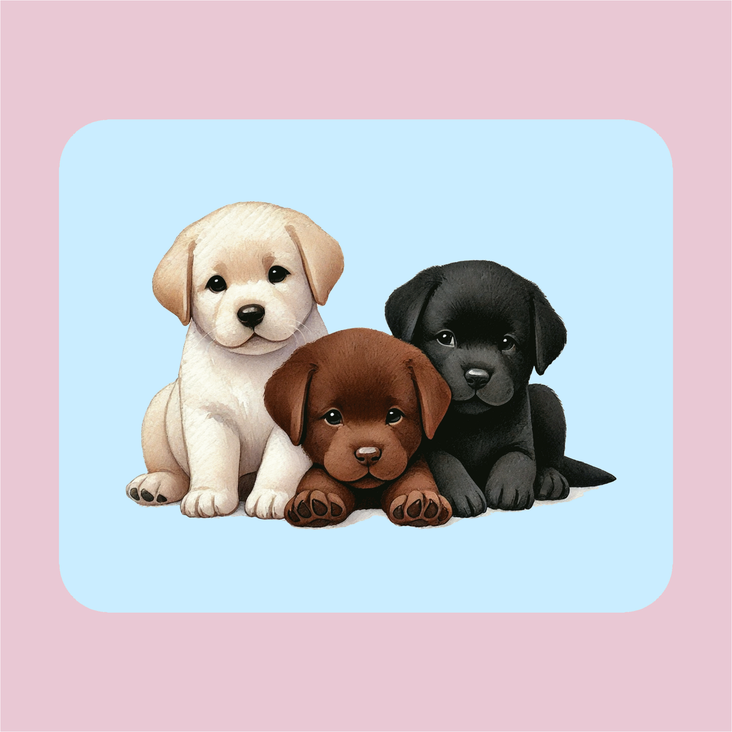 Tapis de Souris Chiots Labradors