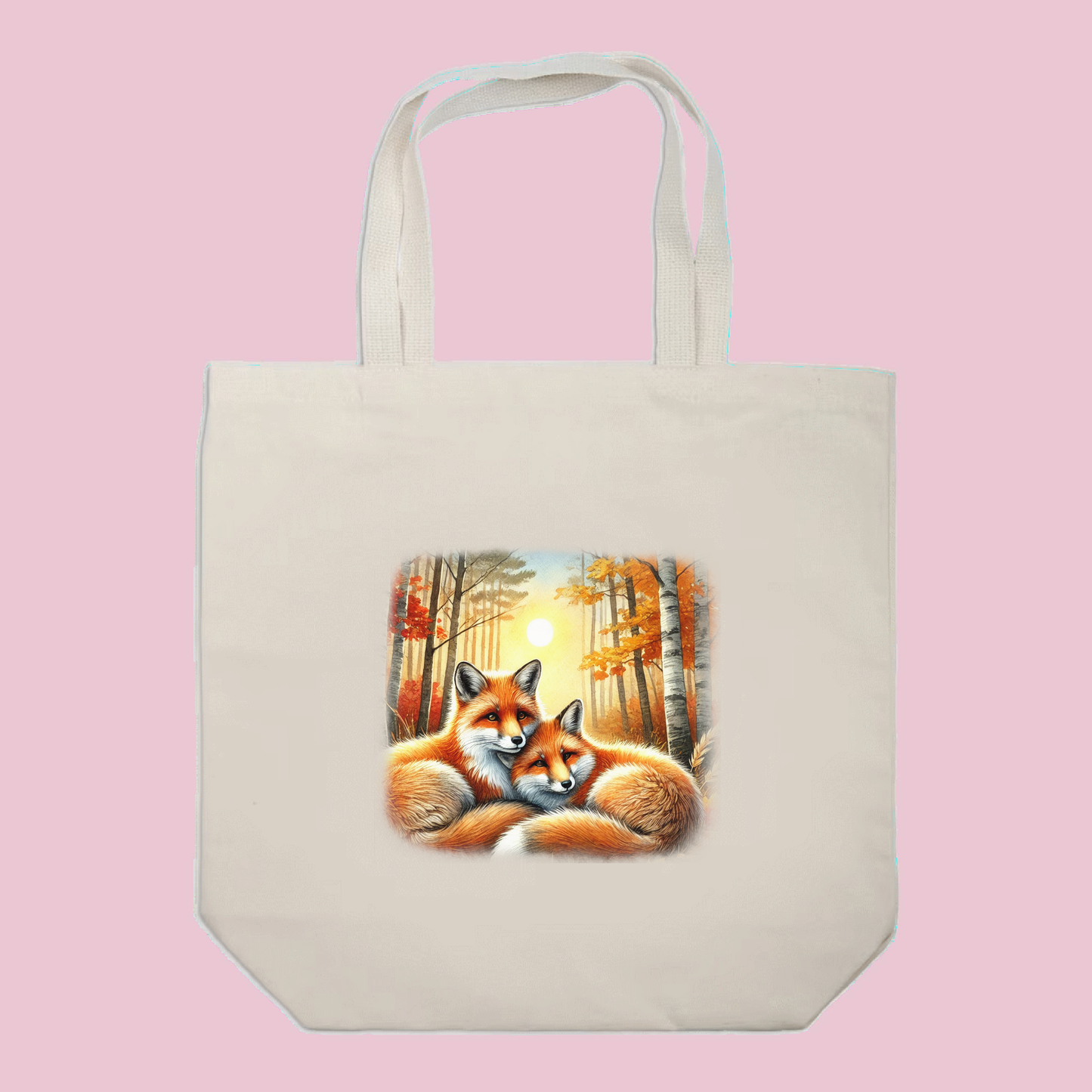 Foxes in Love Tote Bag