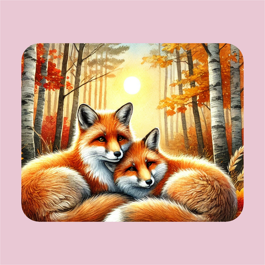 Foxes in Love Mouse Pad