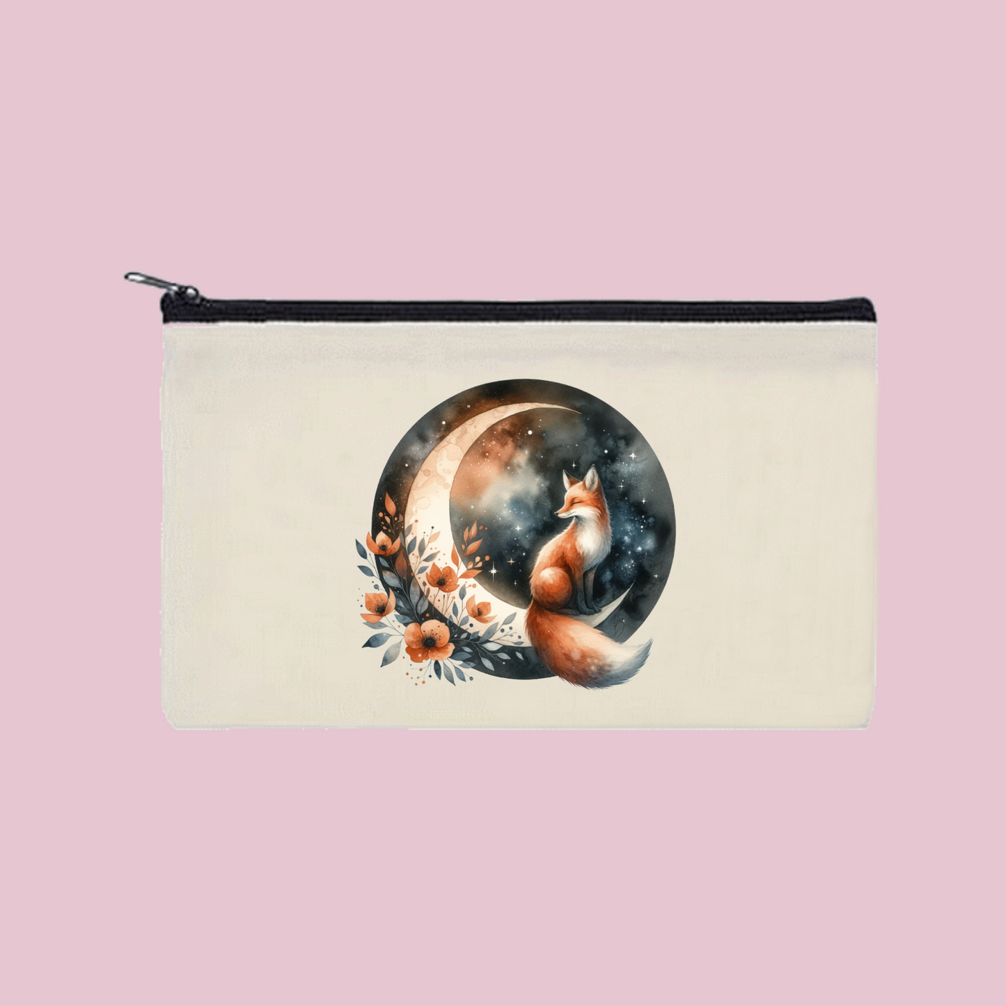 Fox & Moon Zipper Bag