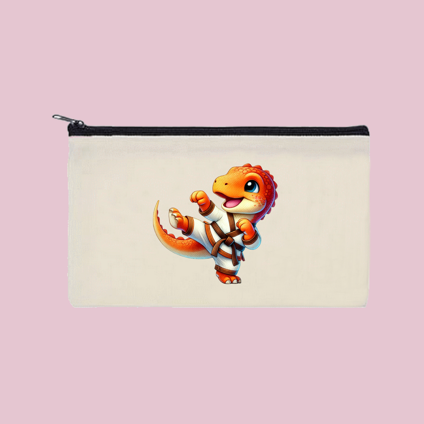 Karate Dino Zipper Bag