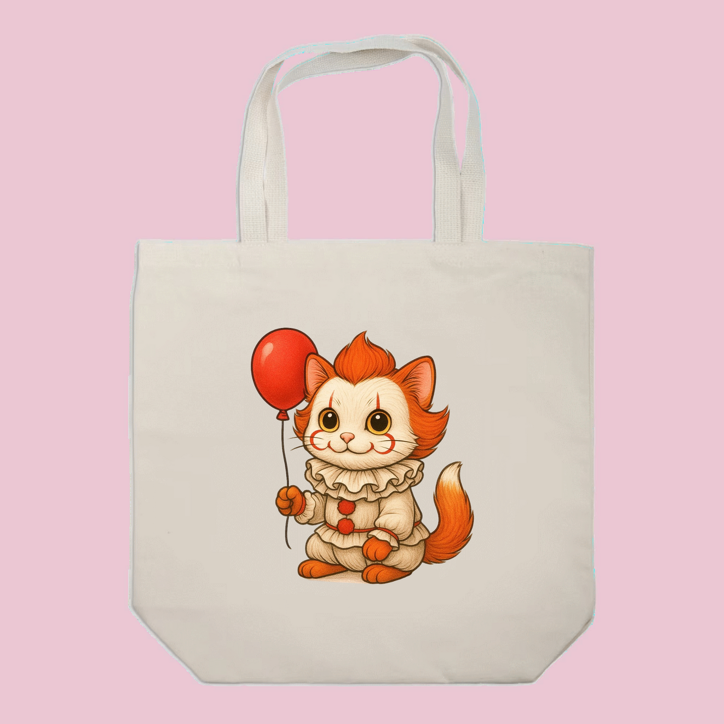 Creepy Clown Cat Tote Bag