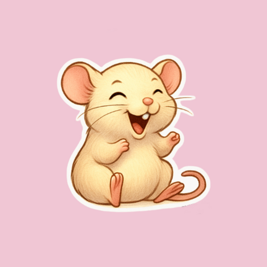 Laughing Mouse Sticker