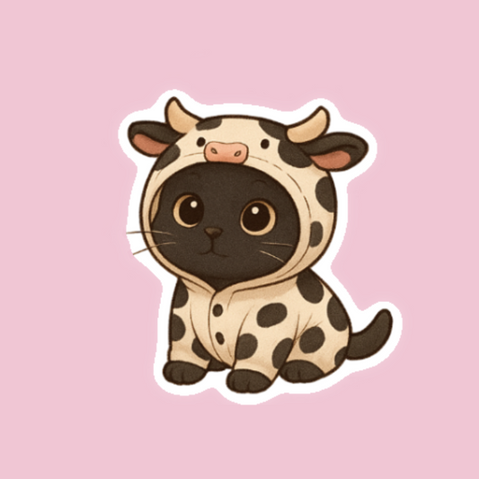 Cow Kitty Sticker
