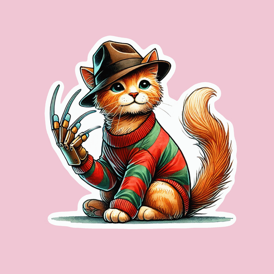 Creepy Claws Cat Sticker