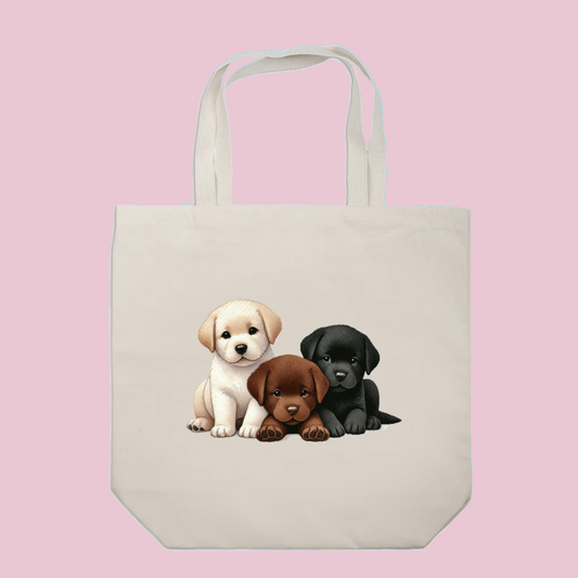 Lab Puppies Tote Bag