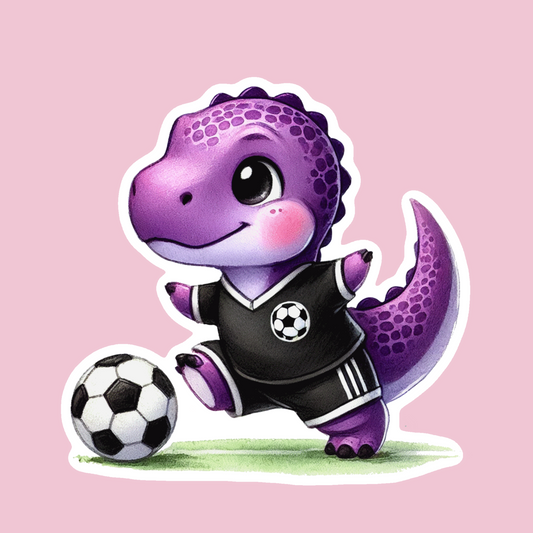 Soccer Dino Sticker