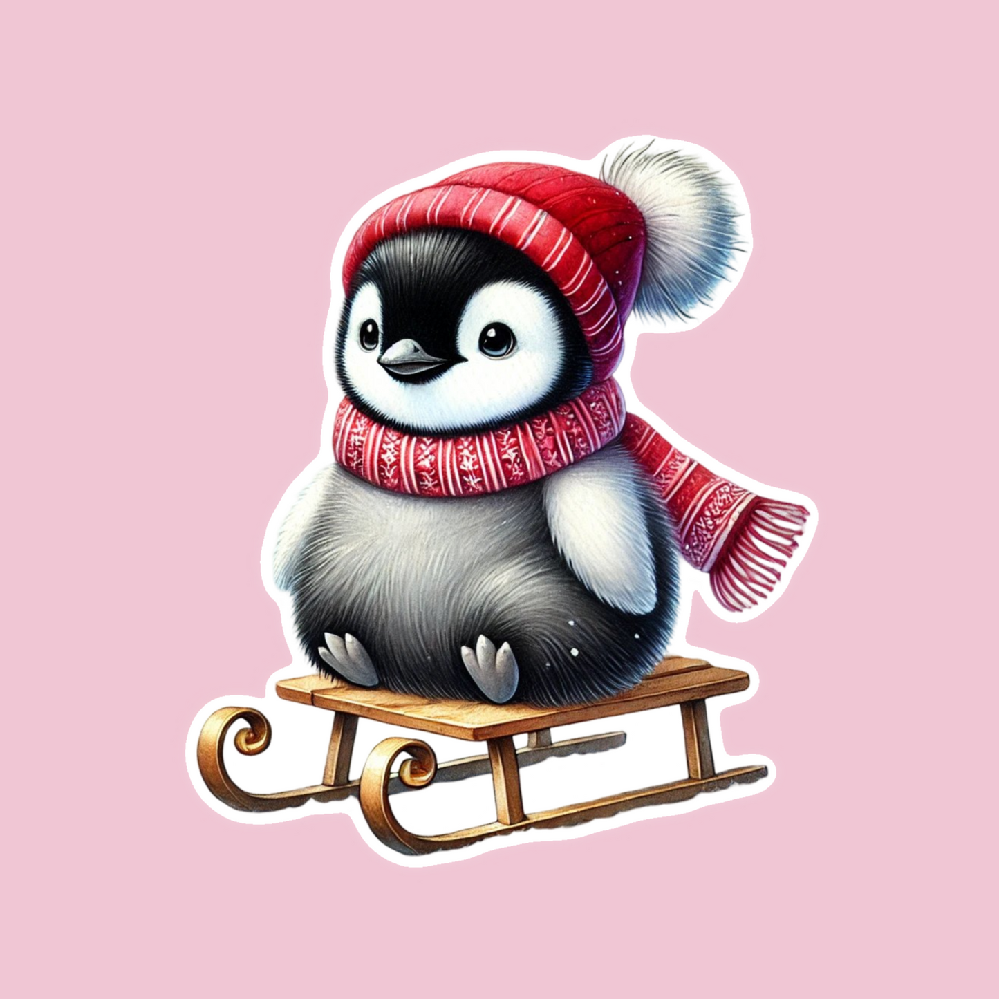 Autocollant Pingouin - Noël