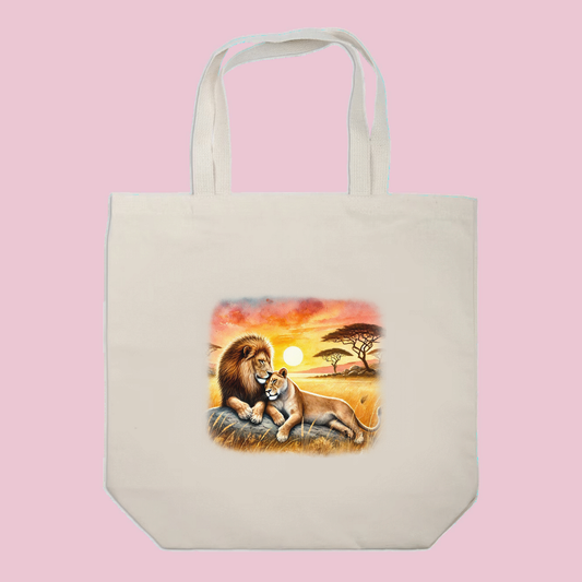 Lions in Love Tote Bag