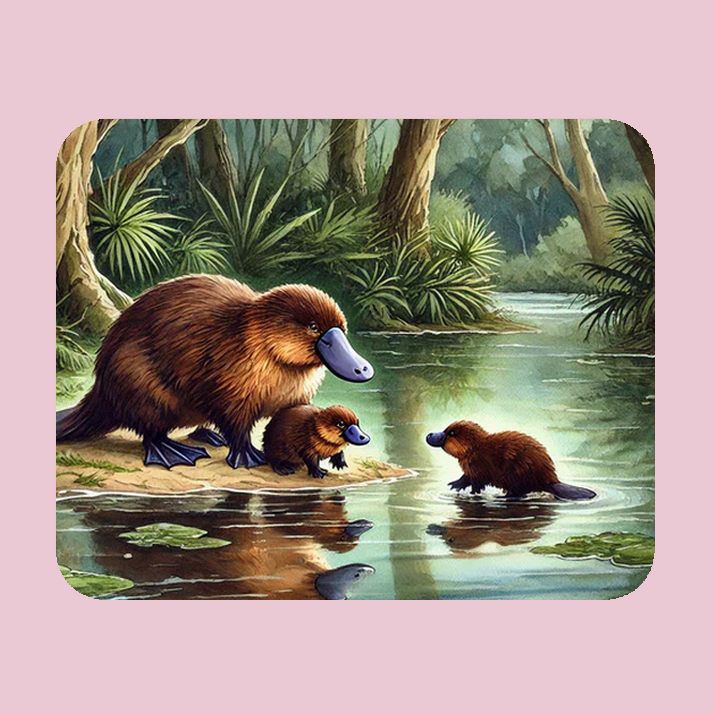 Mama Platypus Mouse Pad