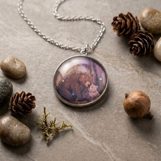 Collier Maman Ours – Acier Inoxydable