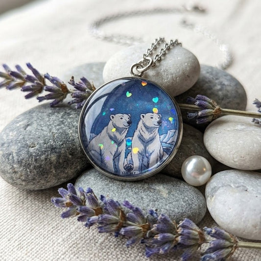Collier Ours Polaires – Acier Inoxydable