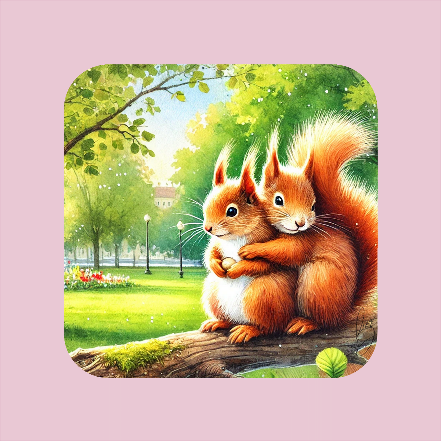 Squirrels in Love Magnet