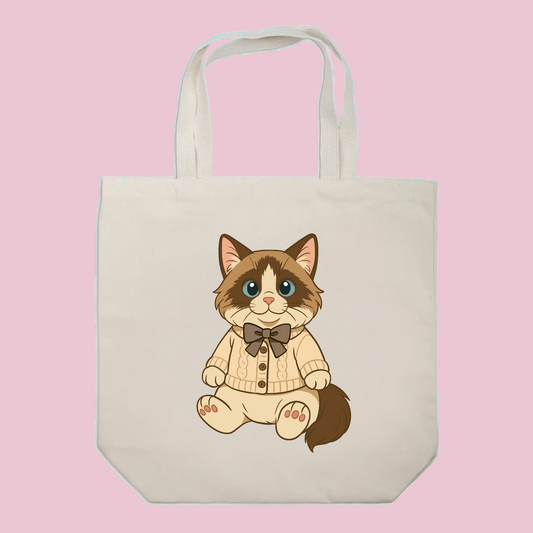 Cardigan Ragdoll Tote Bag