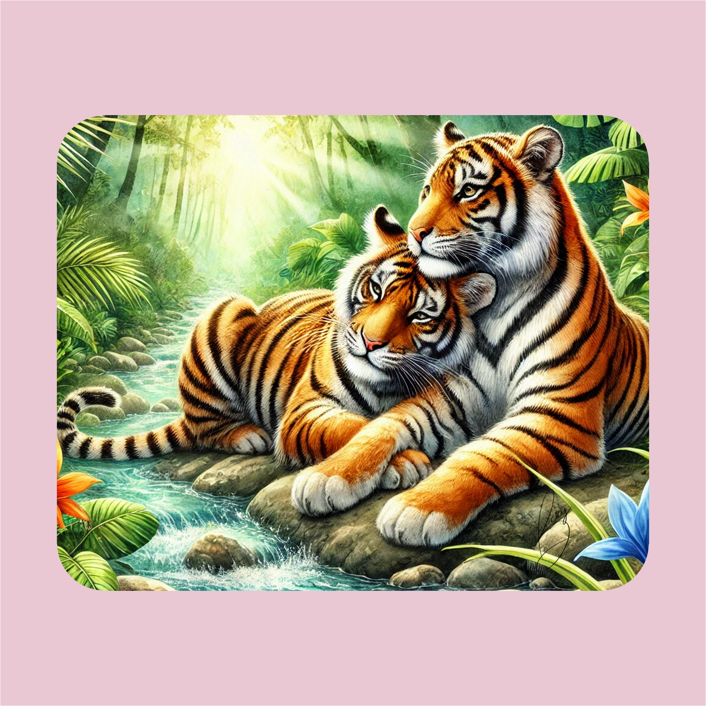 Tigers in Love Mouse Pad